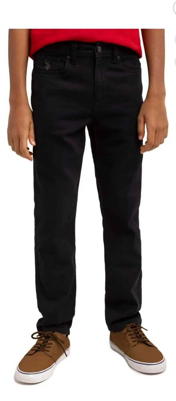 U.S. Polo Assn. boys black jeans with stretch
